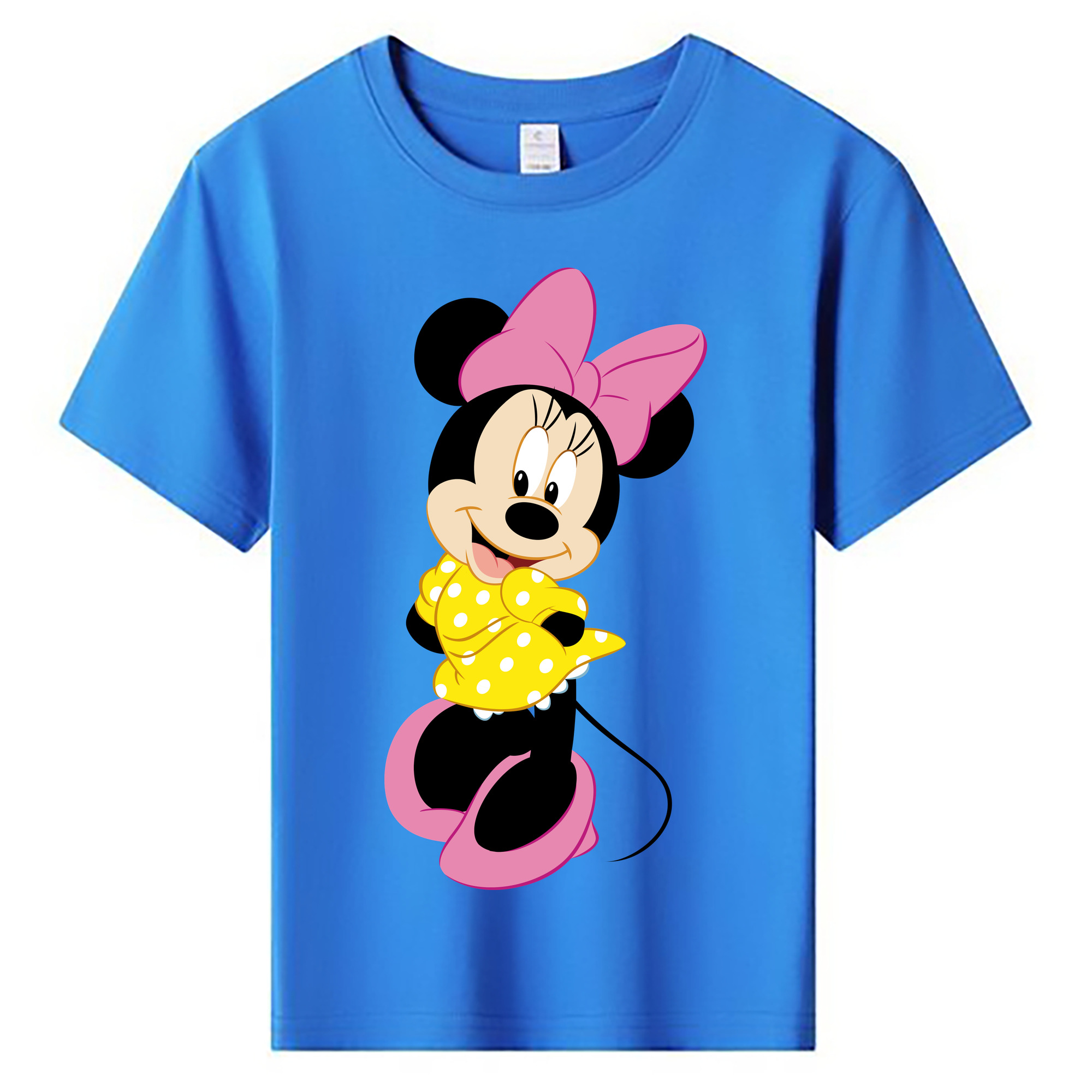 （画像用） ミッキーマウス Mickey Mouse 綿100％キッズTシャツ（フロントプリント）